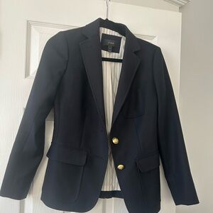 J. Crew Dark Navy Blazer with Gold Accents-Never worn Size 2